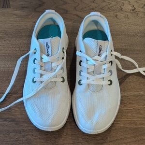 Allbirds Kids White and Teal Sneakers
